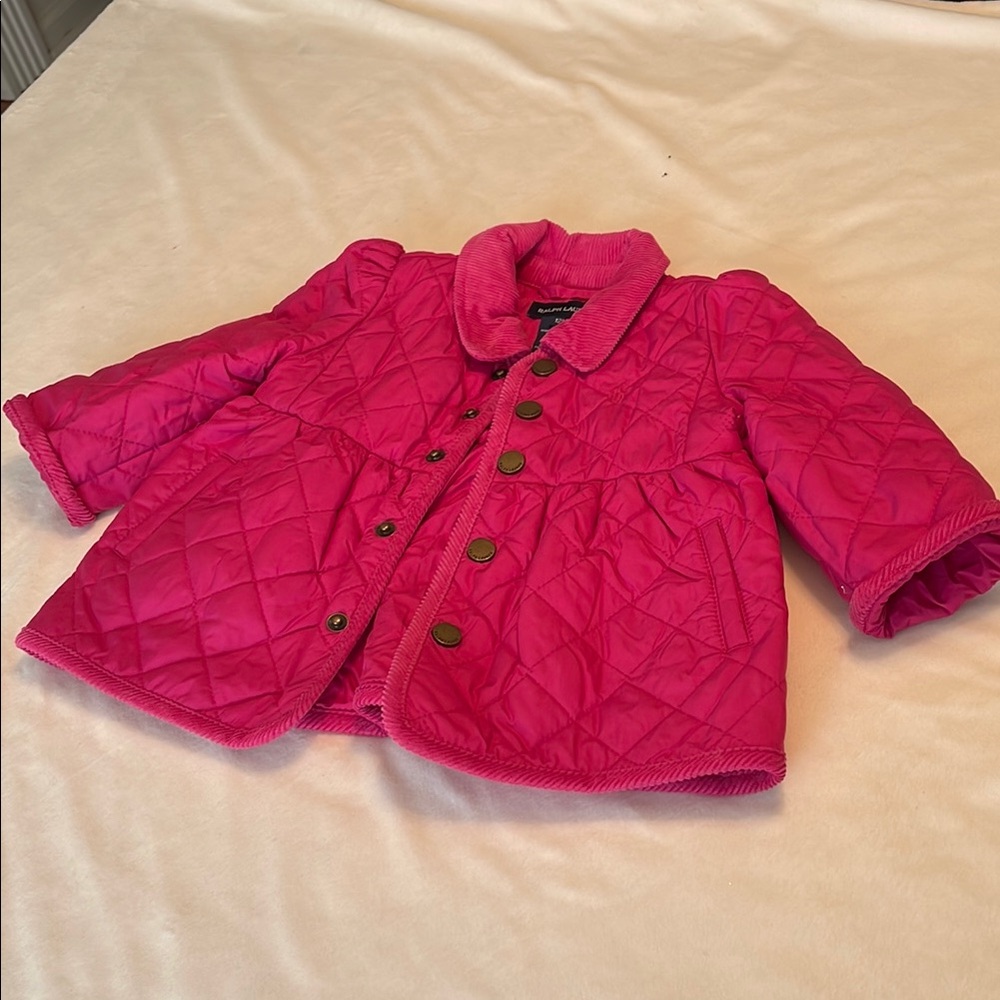 Vibrant Pink Puffer Jacket with Quilted Design from Ralph Lauren